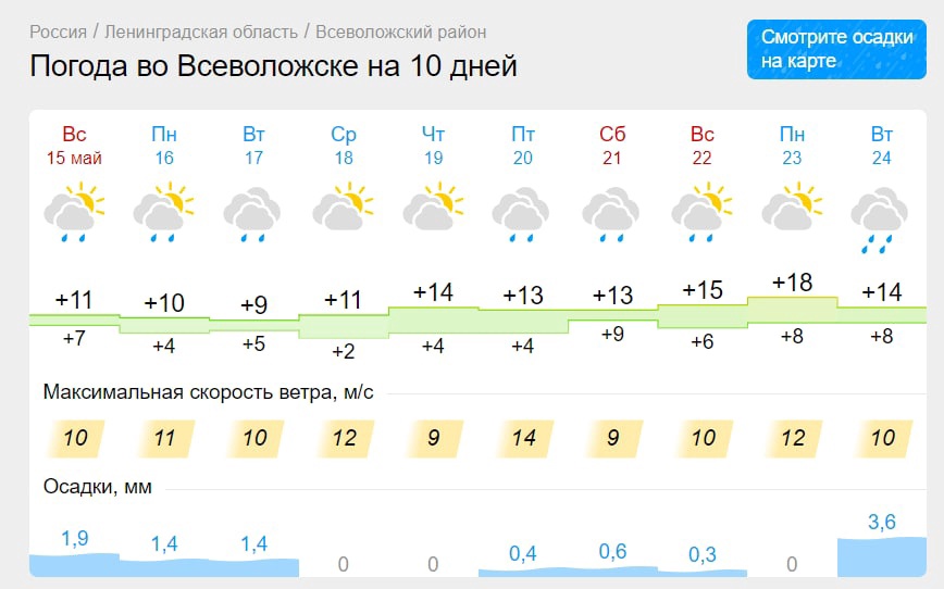 На Петербург и Ленобласть надвигается волна холода с дождями