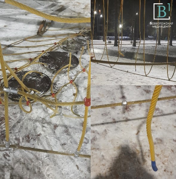 Верёвки в клочья: «вандалы-переростки» порезвились на детской площадке во Всеволожске